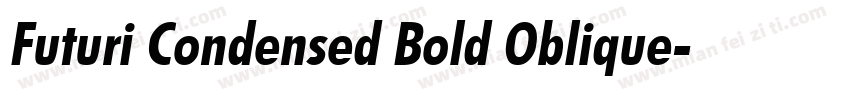 Futuri Condensed Bold Oblique字体转换